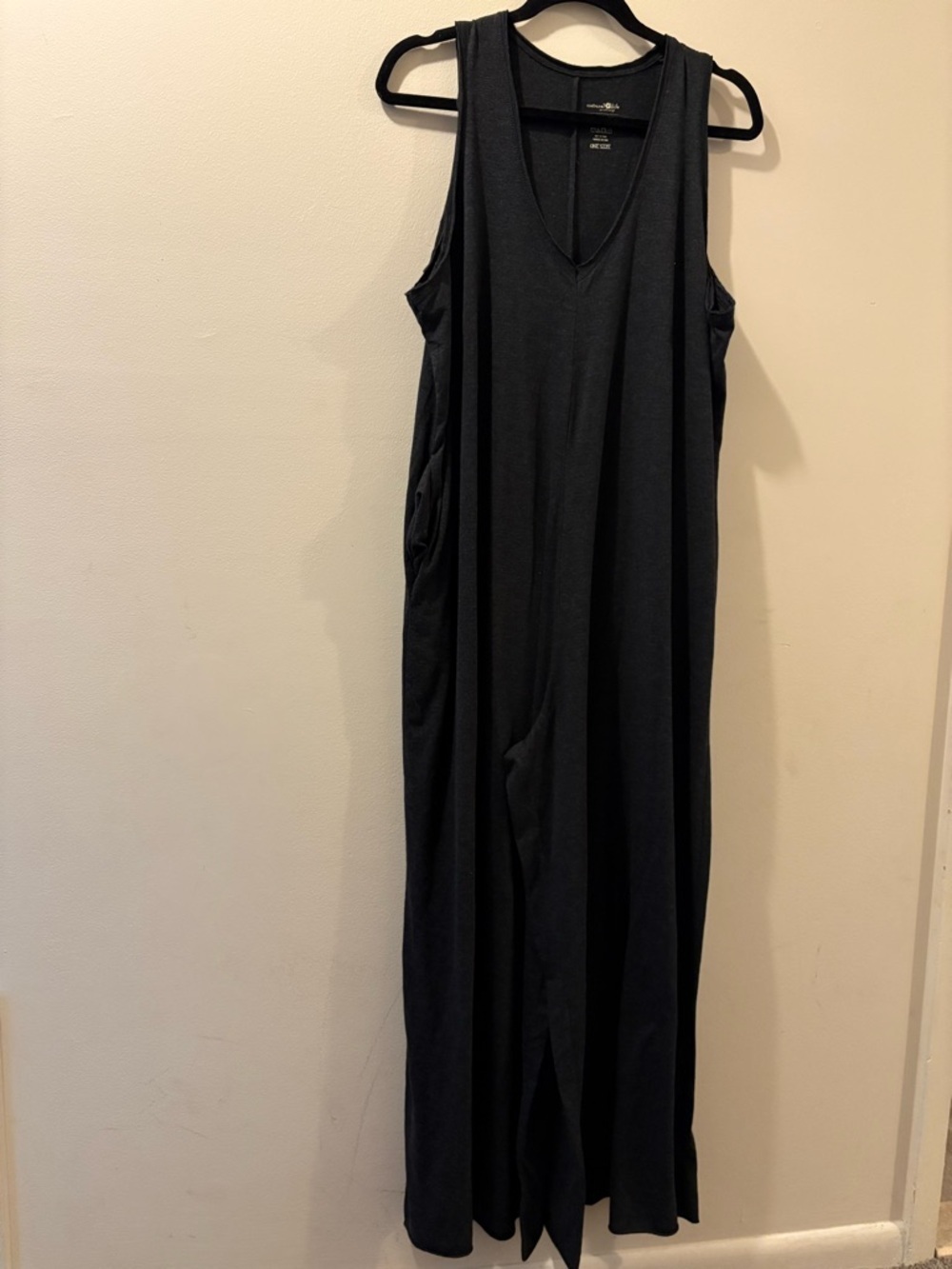 Natural Life  Sleeveless V-Neck one piece jumpsuit Dress - wide leg - one size